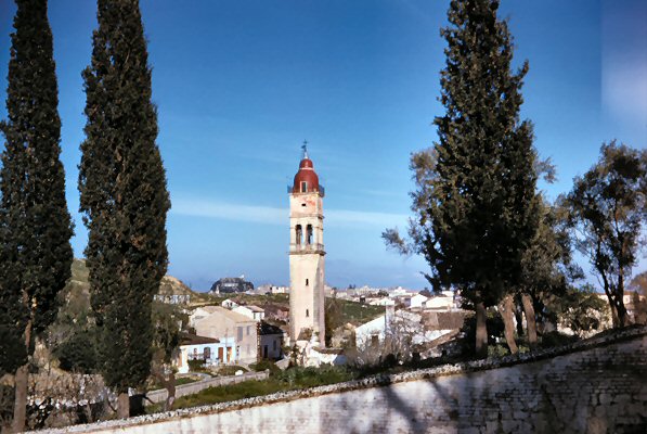 Tower in Corfiot village